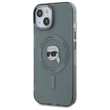 Karl Lagerfeld KLHMP15SHLSKIK iPhone 15 6.1" black/black hardcase IML Metal Karl Head MagSafe