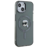 Karl Lagerfeld KLHMP15SHLSKIK iPhone 15 6.1" black/black hardcase IML Metal Karl Head MagSafe