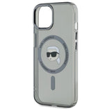 Karl Lagerfeld KLHMP15SHLSKIK iPhone 15 6.1" black/black hardcase IML Metal Karl Head MagSafe