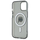 Karl Lagerfeld KLHMP15SHLSKIK iPhone 15 6.1" black/black hardcase IML Metal Karl Head MagSafe