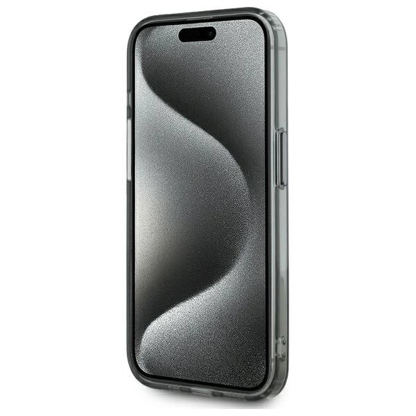 Karl Lagerfeld KLHMP15XHLSKCK iPhone 15 Pro Max 6.7" black/black hardcase IML Metal Karl&Choupette Head MagSafe