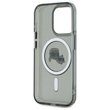Karl Lagerfeld KLHMP15XHLSKCK iPhone 15 Pro Max 6.7" black/black hardcase IML Metal Karl&Choupette Head MagSafe