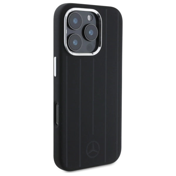 Mercedes MEHMP16L23SUVSK iPhone 16 Pro 6.3" black/black hardcase Silicone Vertical Tonal Stripes MagSafe