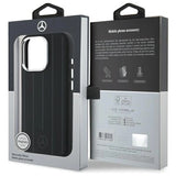 Mercedes MEHMP16L23SUVSK iPhone 16 Pro 6.3" black/black hardcase Silicone Vertical Tonal Stripes MagSafe