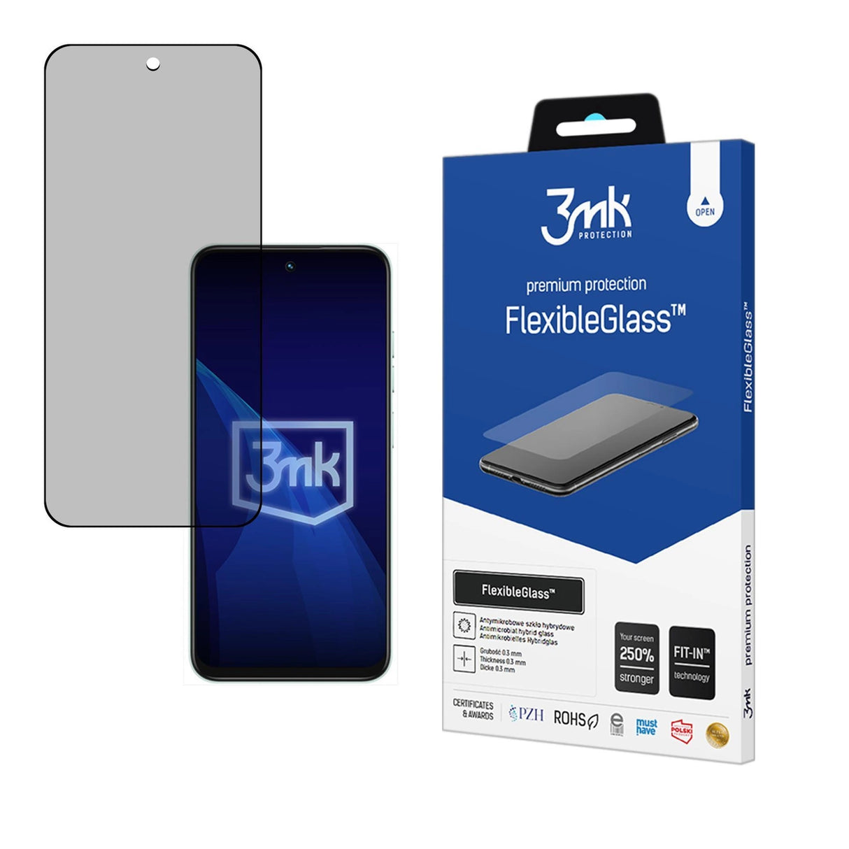 Hybridglas 3mk FlexibleGlass til Tecno Spark Go 1 / Pop 9