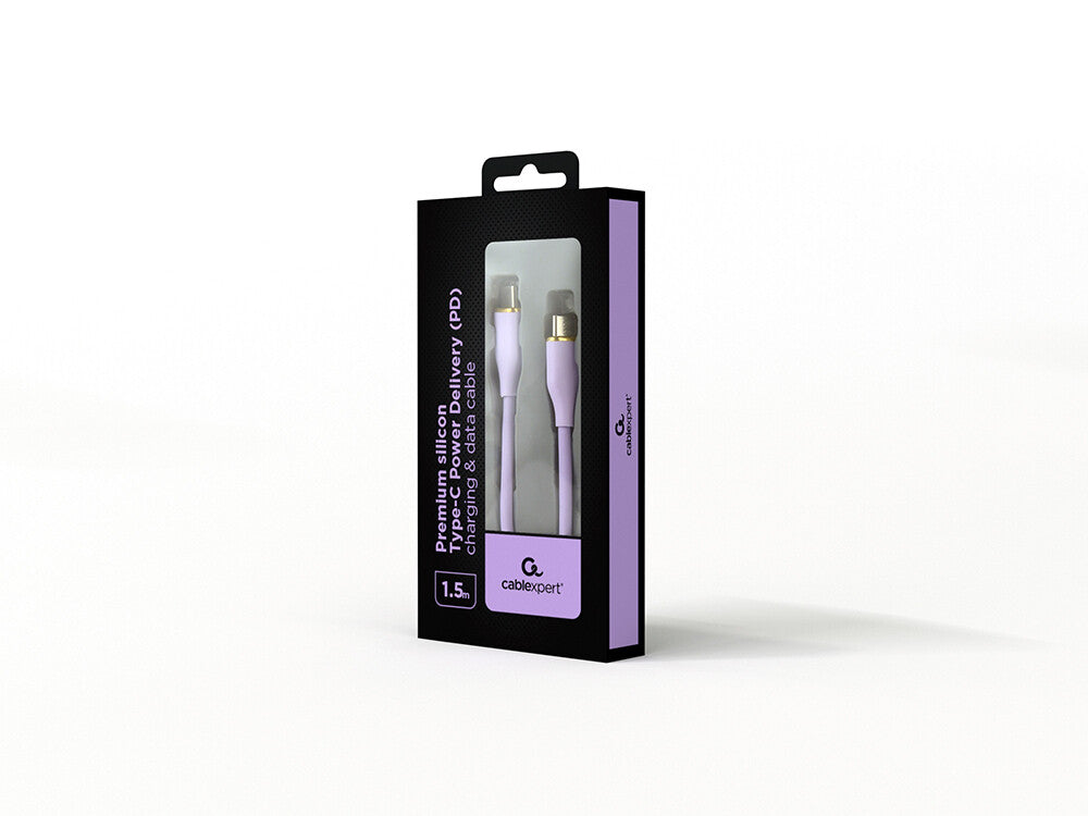 Gembird CC-USB2S-CMCM-1.5M-P USB-kabel USB 2.0 1,5 m USB C 480 Gbit/sek. Lilla