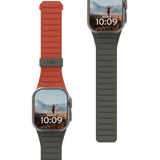 UAG Pathfinder Silicone Double-Sided Magnetic Strap til Apple Watch 42 / 44 / 45 / 46 / 49mm - Grå-Orange