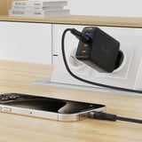 Acefast C11-04 USB-A - USB-C 3A Kabel 1,2 m Magnetisk Tråd - sort