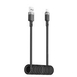 Acefast C14-04 USB-A - USB-C Kabel Spring 480Mb/s 3A 1.2m - sort