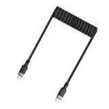 Acefast C14-03 USB-C - USB-C Spring Cable 480Mb/s 3A 1.2m - sort