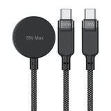 Acefast C6-11 USB-C 3-i-1-kabel - 2x USB-C / Qi 480Mb/s 100W 1,2m - sort