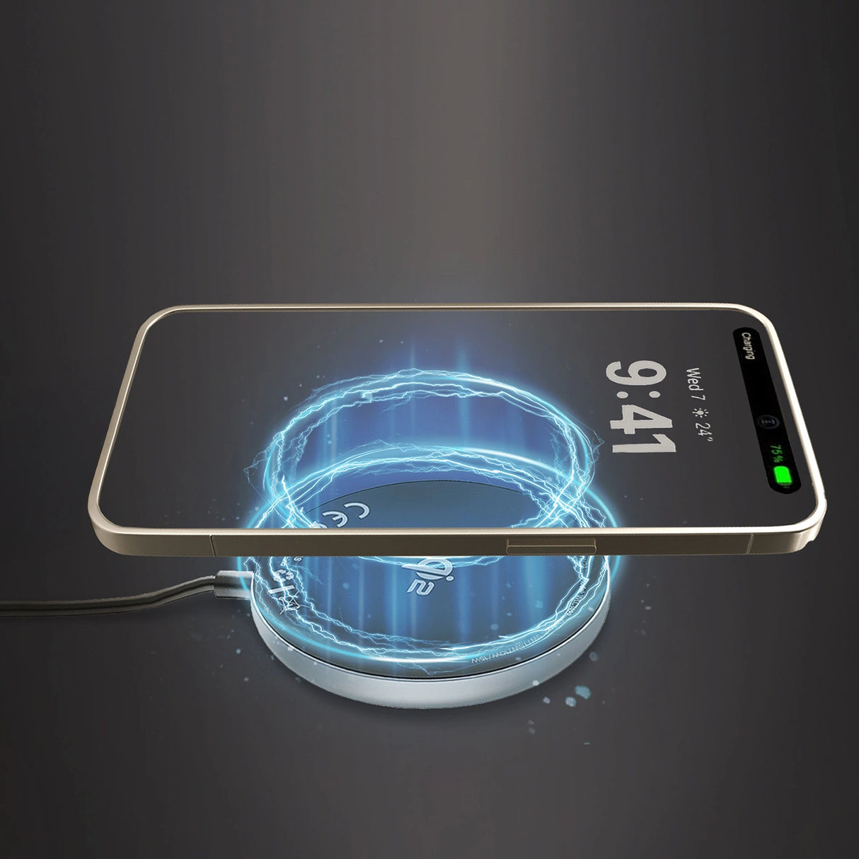 Wozinsky 15W trådløs Qi2 induktiv oplader - sort