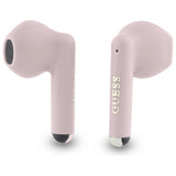 Guess Bluetooth-hovedtelefoner GUTWSJ14ESGP TWS + docking station pink/pink Printed Classic Logo
