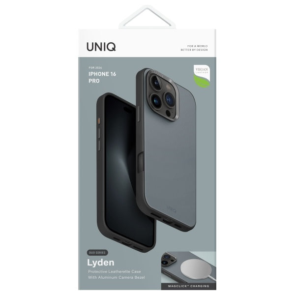 Uniq Lyden DS iPhone 16 Pro 6.3" Magclick Opladningsfoder blå-sort/vasket blå-sort