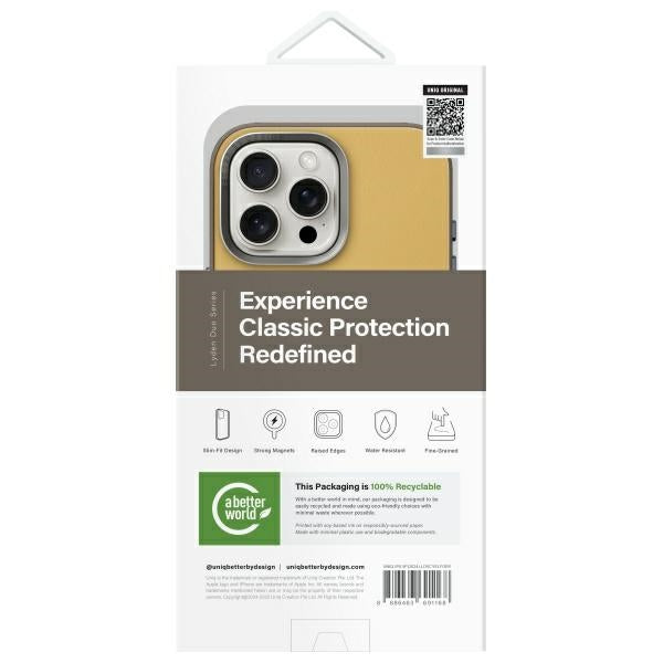 Uniq Lyden DS iPhone 16 Pro Max 6.9" Magclick Opladningsfoder gul-grå/gul-grå