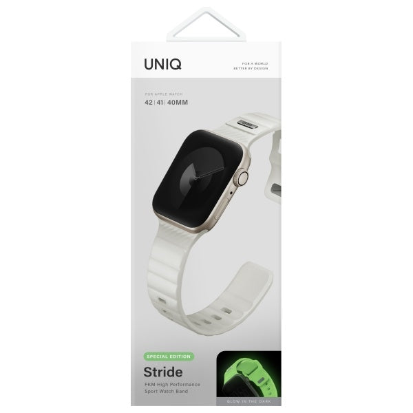 Uniq Stride SE Apple Watch rem 42/41/40mm FKM Gummi Strap lume