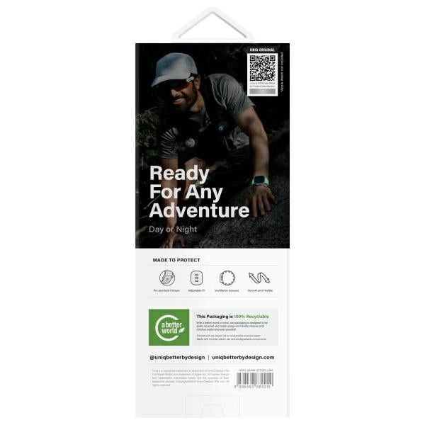 Uniq Stride SE Apple Watch rem 49/46/45/44mm FKM Gummi Strap lume