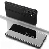 Clear View Case til Samsung Galaxy S25 Cover med Flip - sort