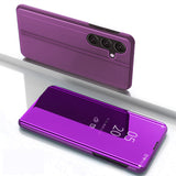 Clear View Case til Samsung Galaxy S25 Cover med Flip - Pink