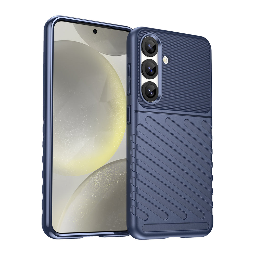 Thunder Case Samsung Galaxy S25 Silicone Armored Case - Blå