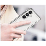 Udendørs rumkasse med gelramme til Samsung Galaxy S25 - Clear Black