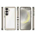 Udendørs rumkasse med gelramme til Samsung Galaxy S25 - Clear Black