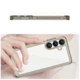 Udendørs rumkasse med gelramme til Samsung Galaxy S25 - Clear Black