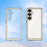 Udendørs rumkasse med gelramme til Samsung Galaxy S25 - Clear Black