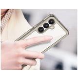 Udendørs rumkasse med gelramme til Samsung Galaxy S25 - Clear Black