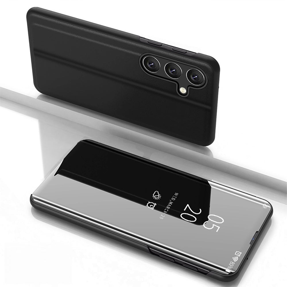 Clear View Case til Samsung Galaxy S25+ Cover med Flip - sort