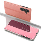 Clear View Case til Samsung Galaxy S25+ Cover med Flip - Pink
