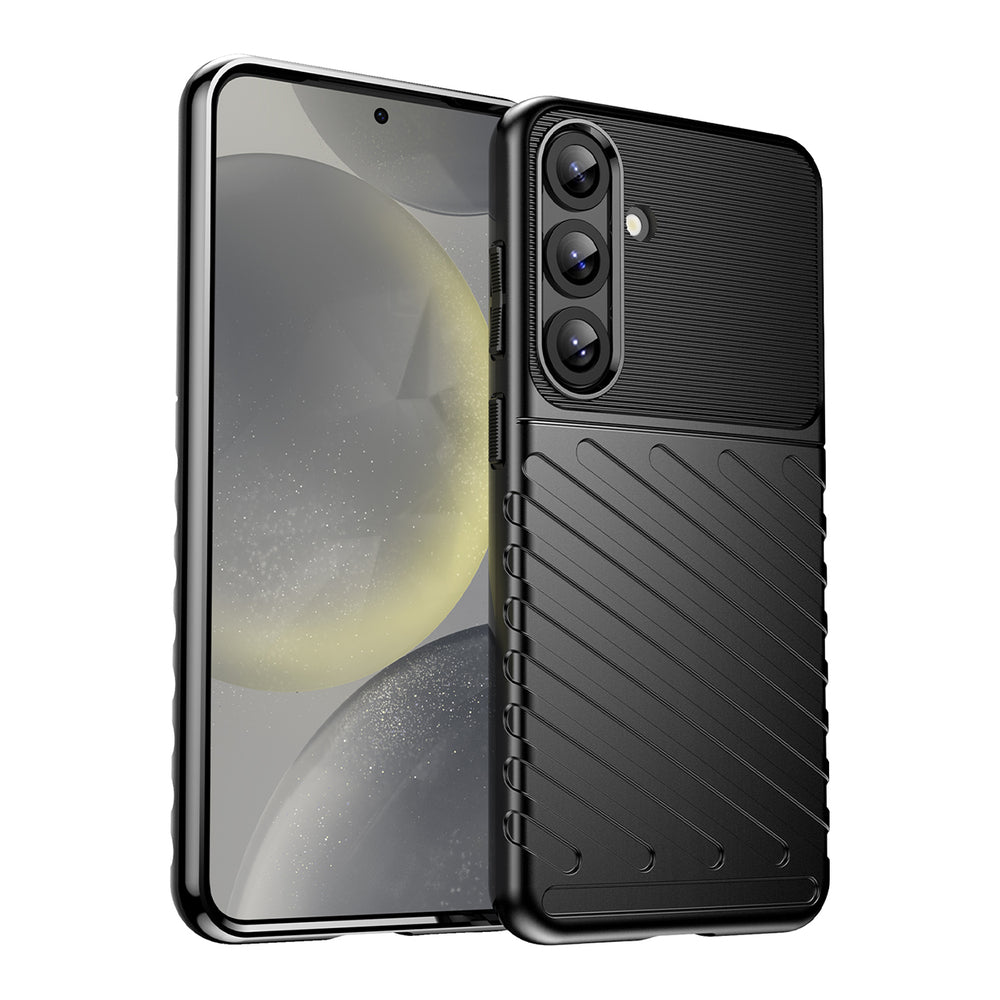 Thunder Case til Samsung Galaxy S25+ Silicone Armored Cover - sort