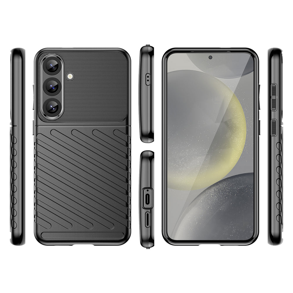 Thunder Case til Samsung Galaxy S25+ Silicone Armored Cover - sort