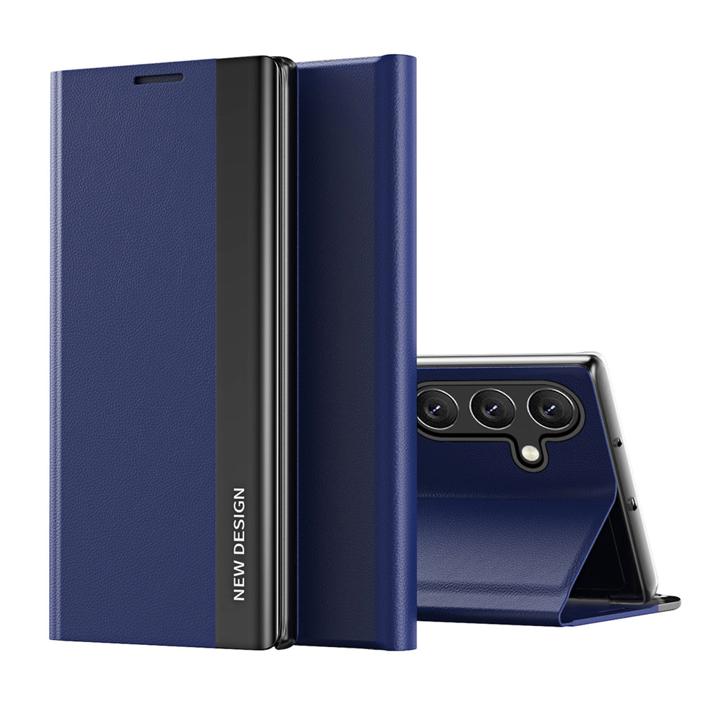 Sleep Case Pro Samsung Galaxy S25+ Case med Flip og Stand - Blå