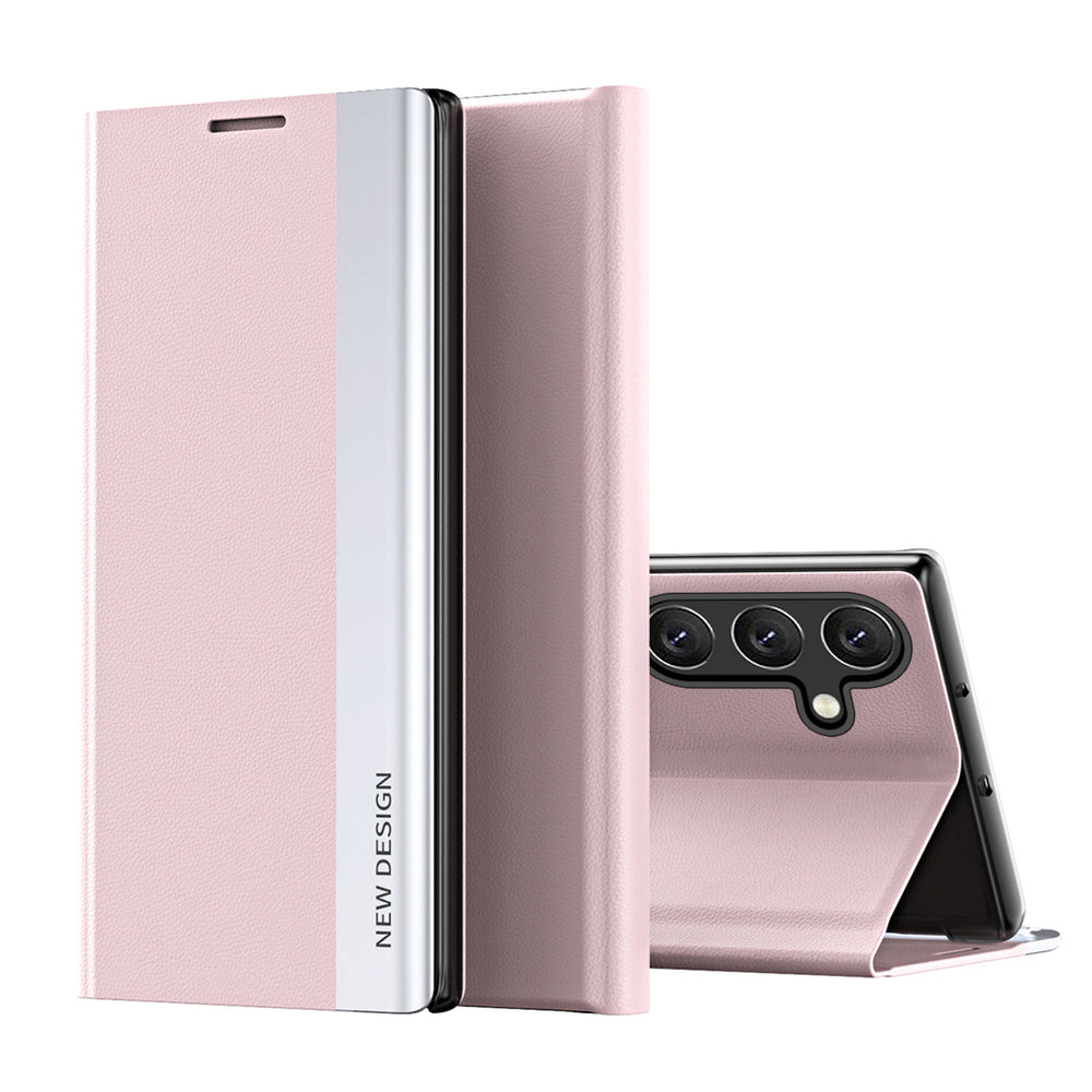 Sleep Case Pro Samsung Galaxy S25+ Case med Flip og Stand - Pink