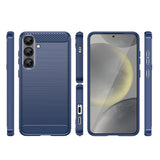 Carbon Case til Samsung Galaxy S25+ - Blå