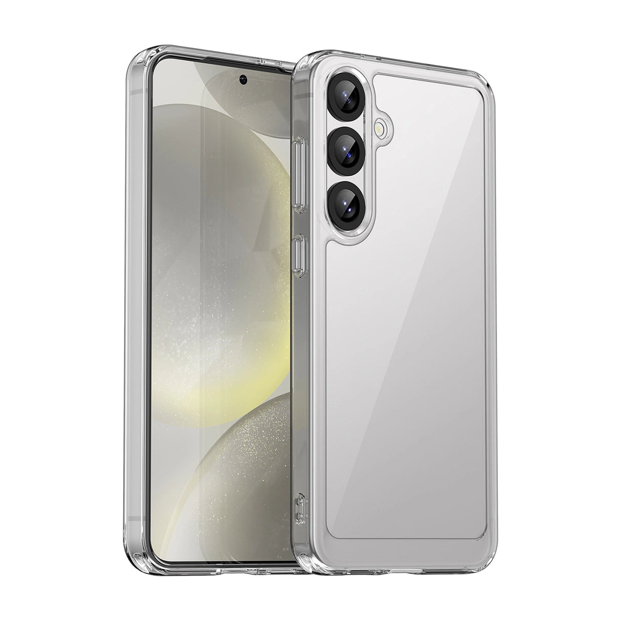 Udendørs rumkasse med gelramme til Samsung Galaxy S25+ - gennemsigtig