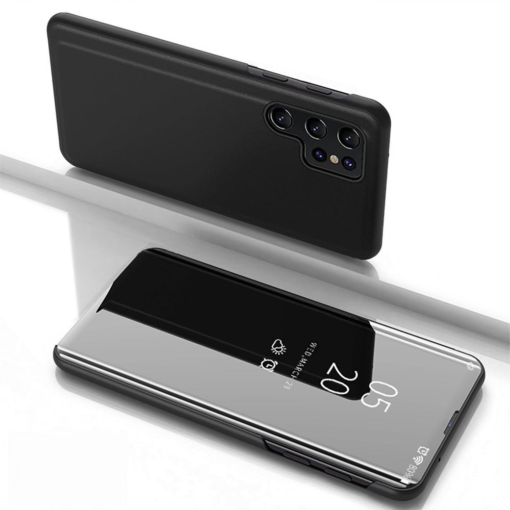 Clear View Case til Samsung Galaxy S25 Ultra Flip Cover - sort