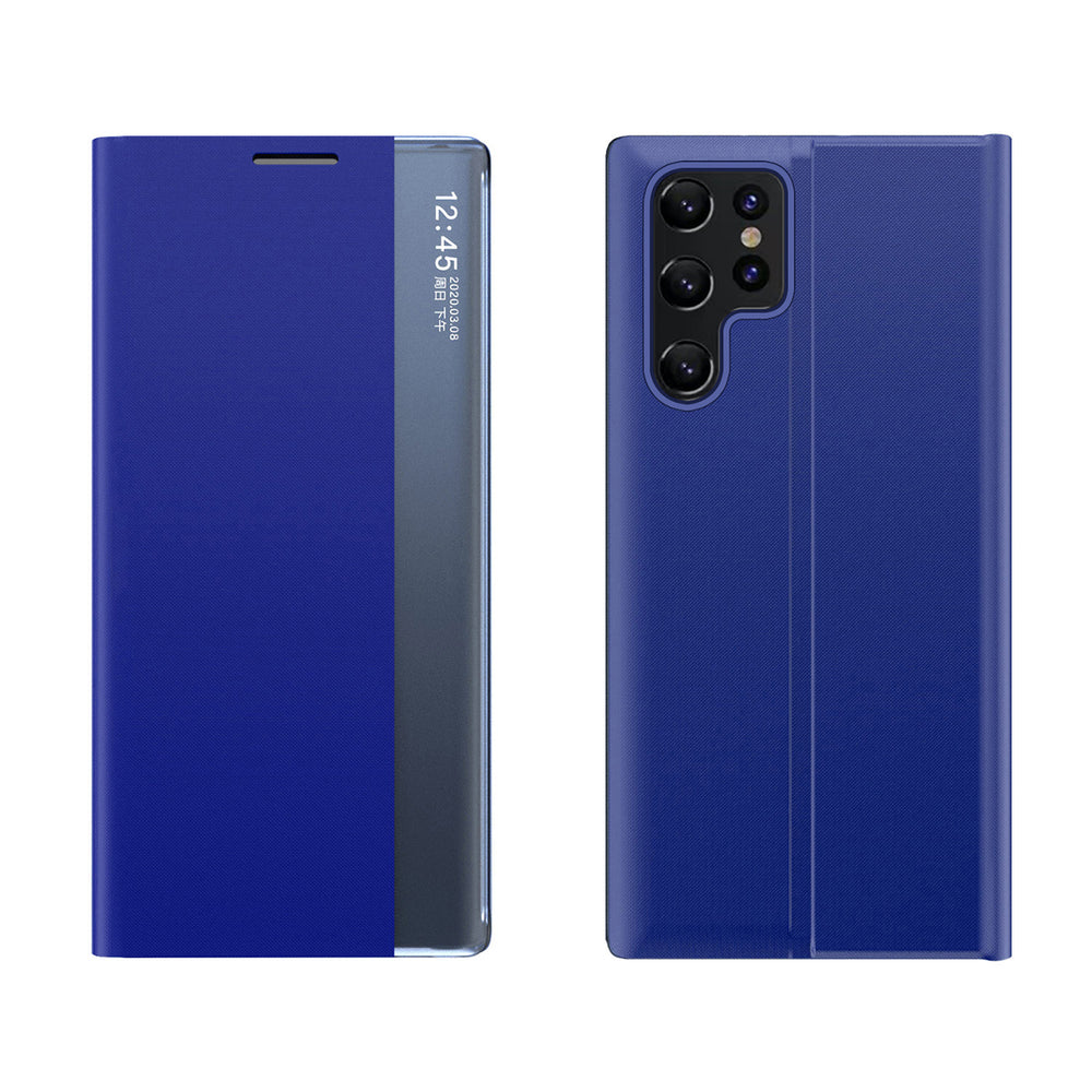 Ny Sleep Case til Samsung Galaxy S25 Ultra Cover med Flip og Stand - Blå
