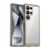 Udendørs rumkasse med gelramme til Samsung Galaxy S25 Ultra - Clear Black