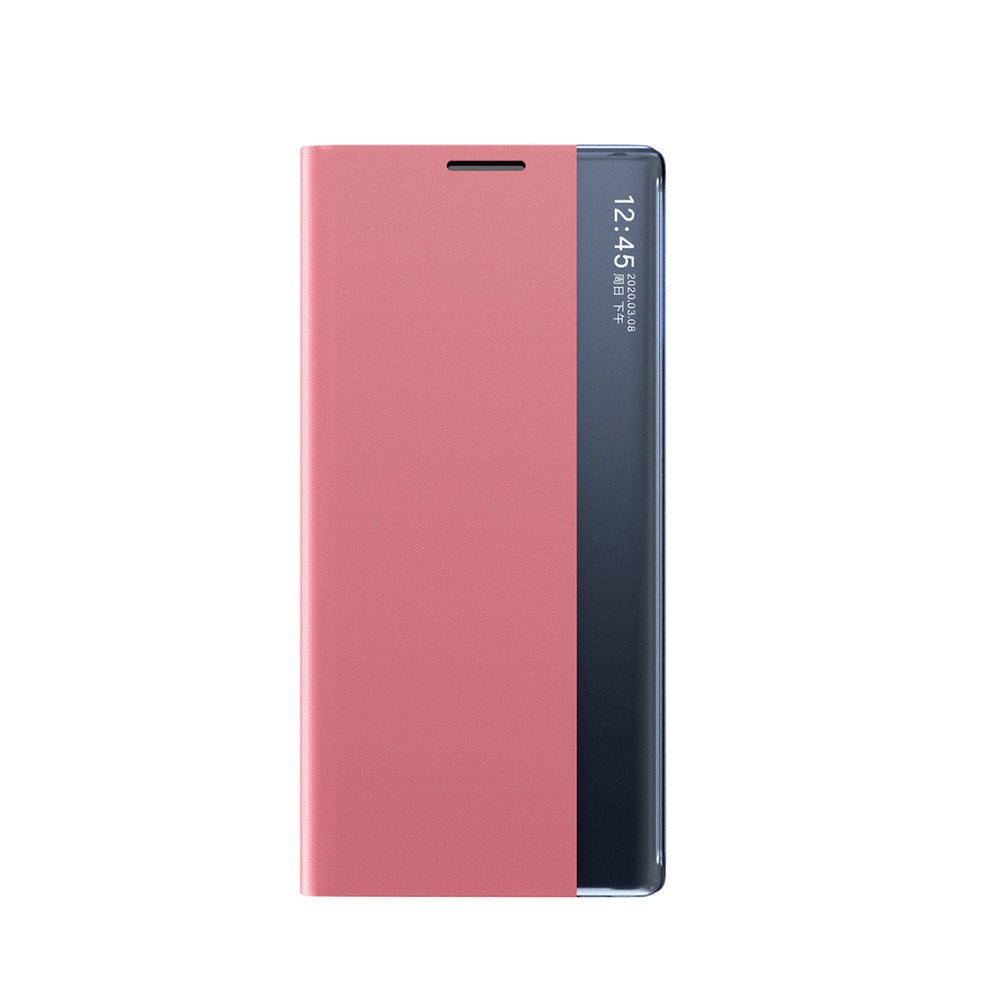 Ny Sleep Case til Samsung Galaxy S24 FE med flap og stativ - pink