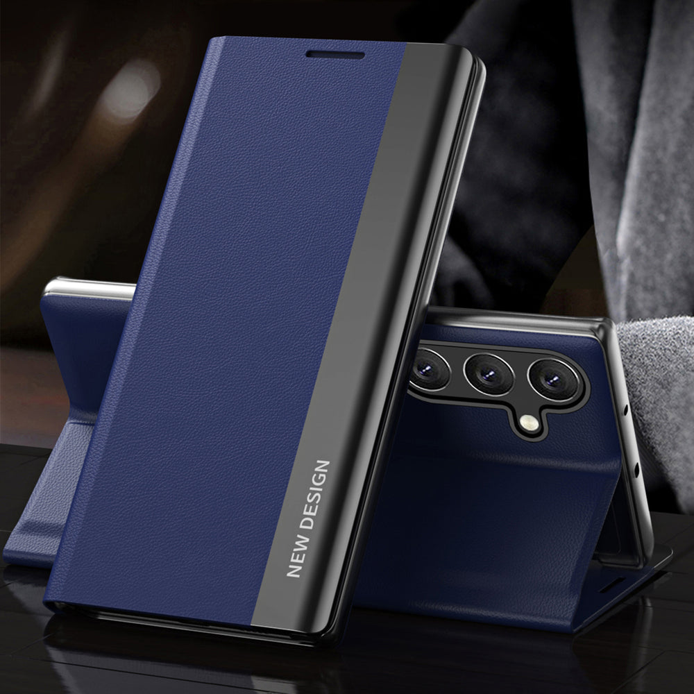 Sleep Case Pro Samsung Galaxy S24 FE Case med Flip og Stand - Blå