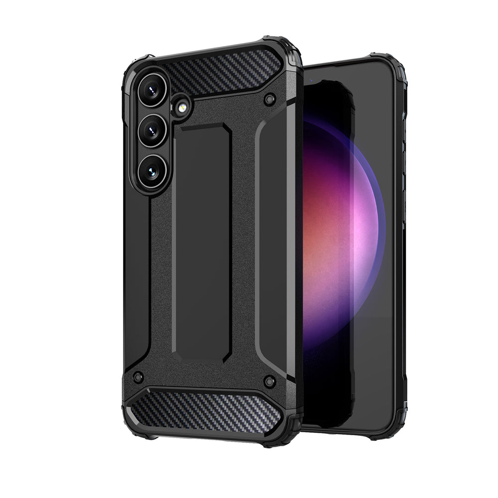 Hybrid Armor Case til Samsung Galaxy S24 FE Armored Hybrid Case - sort