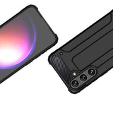 Hybrid Armor Case til Samsung Galaxy S24 FE Armored Hybrid Case - sort