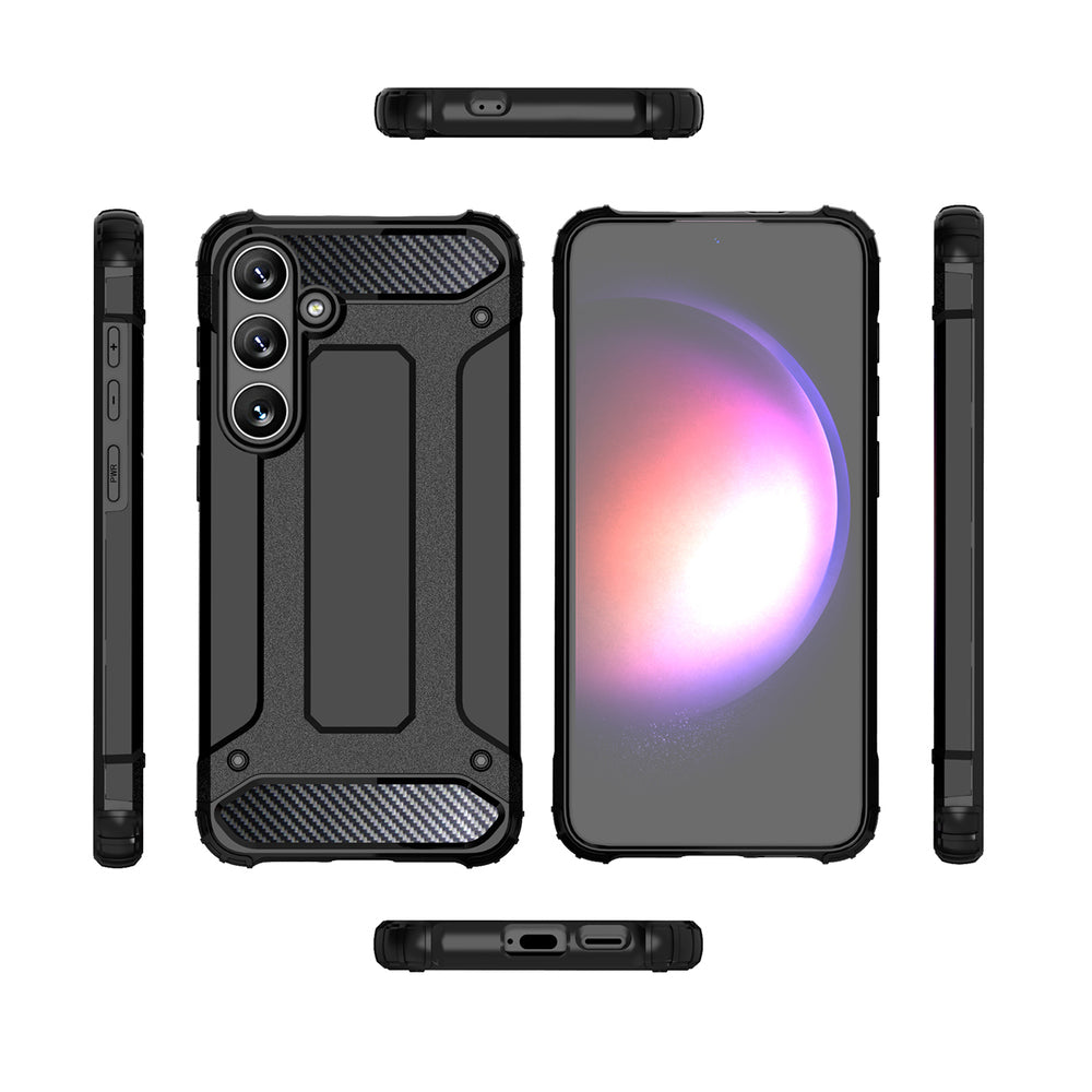 Hybrid Armor Case til Samsung Galaxy S24 FE Armored Hybrid Case - sort