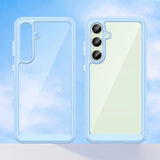 Udendørs rumkasse med gelramme til Samsung Galaxy S24 FE - Blå