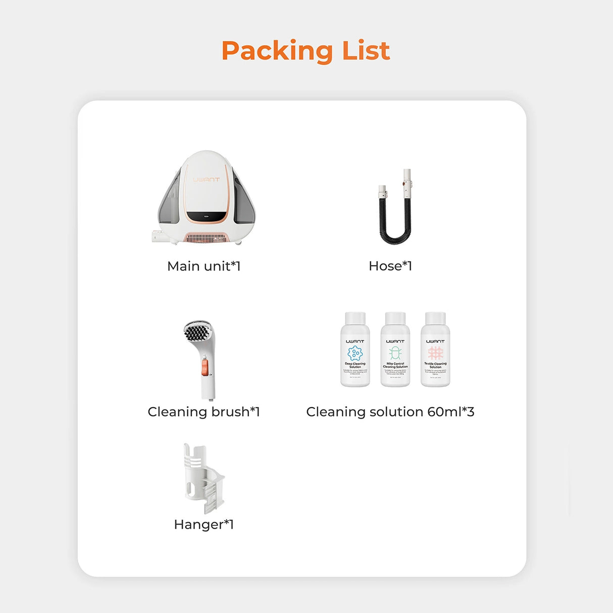 UWANT B100-S 12000Pa 450W washing vacuum cleaner - white
