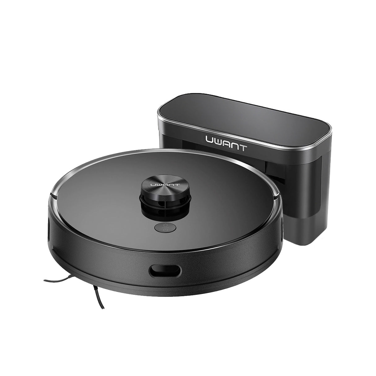 UWANT U100 Lite robotstøvsuger med mop-funktion + opladningsstation - grå