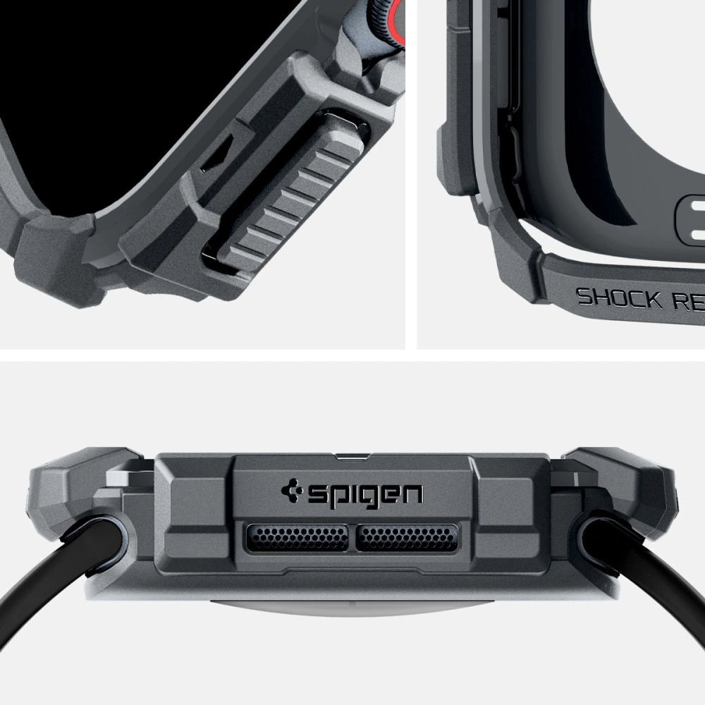 Spigen Rugged Armor Case til Apple Watch 10 46mm - Grå