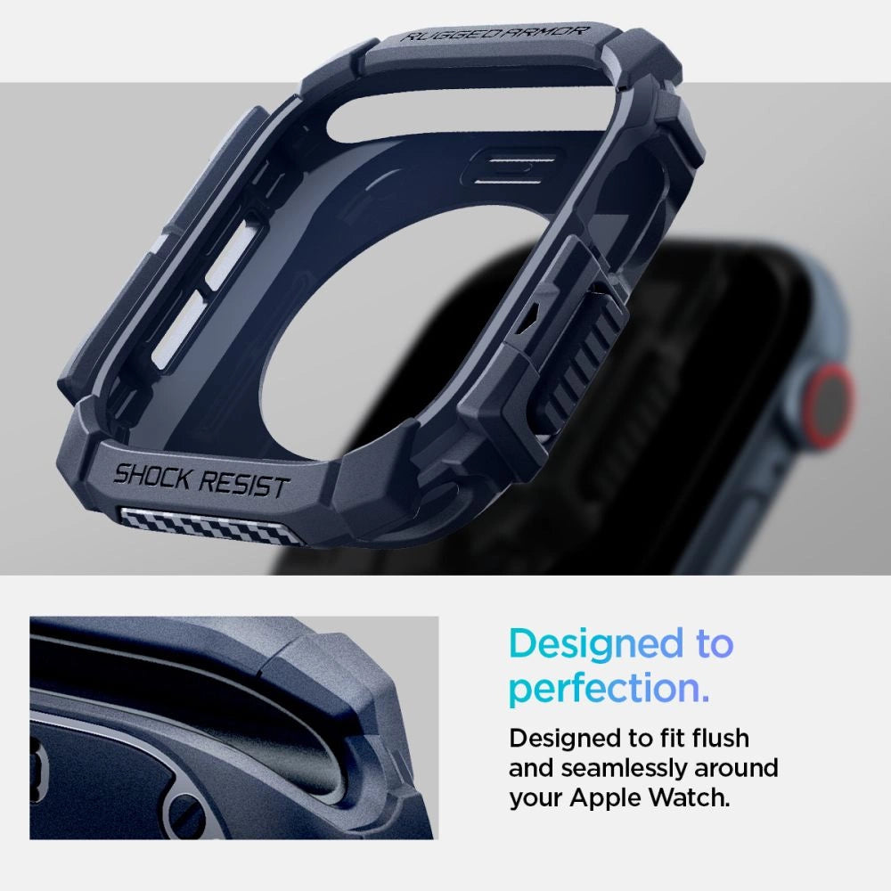 Spigen Rugged Armor Case til Apple Watch 10 46mm - Navy Blue